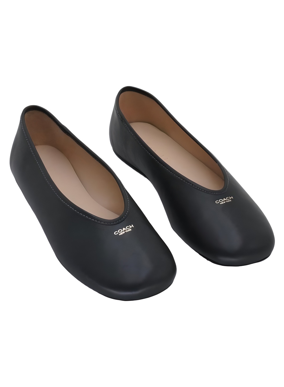 COACH Houston Leather Ballet Flats Black Size 7B